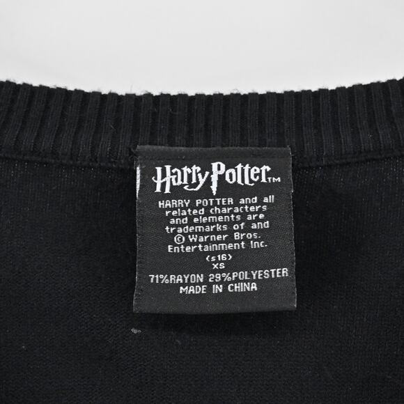 HARRY POTTER Womens Slytherin Cardigan Sz XS Button‎ Front Knit Sweater Hogwarts - Picture 7 of 11